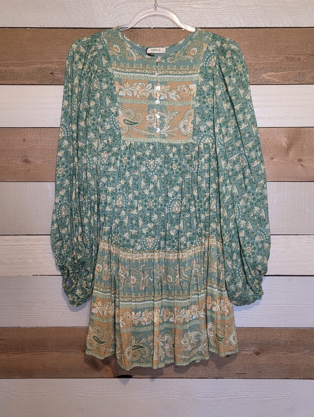 Spell Madame Peacock Mini Dress NWT - Picture 4 of 16